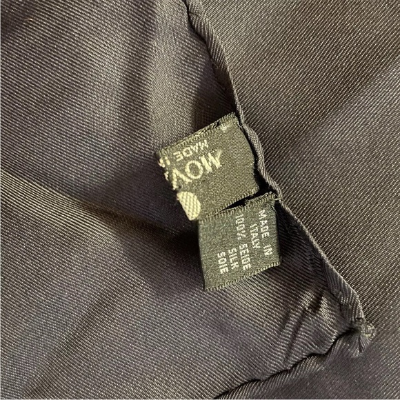 Movado Multicolor All Over Watch Print Square Silk Scarf 35” x 34” Made In Italy - Picture 3 of 3